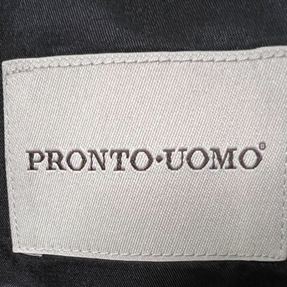 PRONTO UOMO Gray Plaid Blazer Jacket 100% Wool 4-Button 40R - Picture 9 of 10